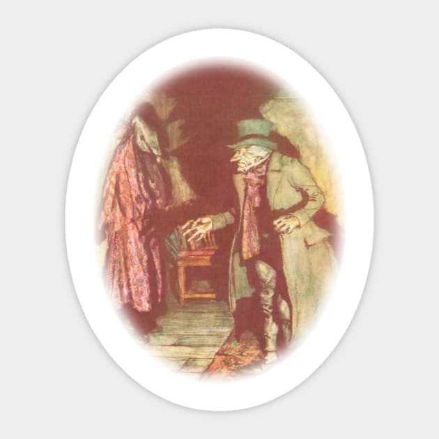 Charles Dickens A Christmas Carol Scrooge Sticker by PaperMoonGifts